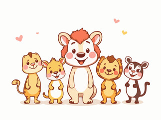 Cheerful Animal Characters for Children's Tales