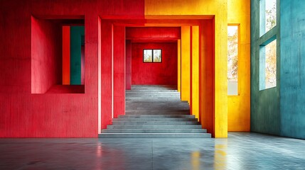 Fototapeta premium Captivating viewpoint in bright art gallery design