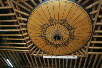 Umbrella with old style pattern,Myanmar