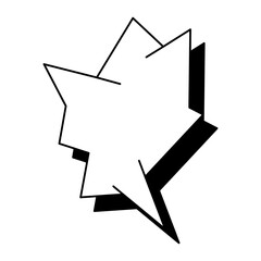 Comic book speech bubble, great design for any purposes. Sticker design. Vector illustration