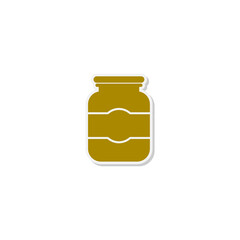 Mason jar glass icon isolated on transparent background