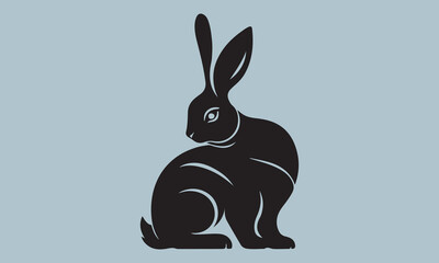 vector illustration of a rabbit with white background