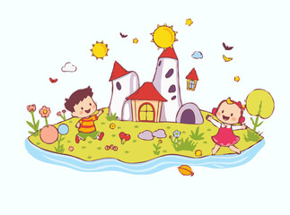 Fun and Colorful Vectors for Kids' Storybook Covers