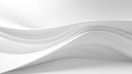 Fototapeta premium White Fine Flowing Wave Background