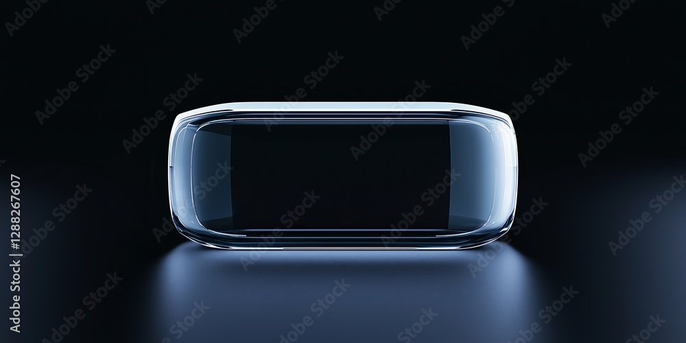 Poster cancer research breakthrough concepts. transparent rectangular object on a dark background.