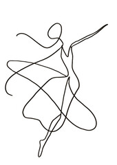 Abstract Dancer in Motion: A Captivating Silhouette