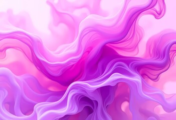 Obraz premium Abstract Flowing Pink and Purple Fabric Waves With Ethereal Appearance