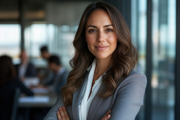 confident Hispanic and Latino businesswoman smile
