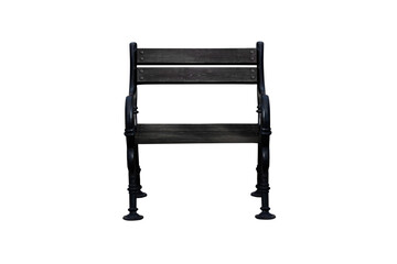 park bench isolated on white background