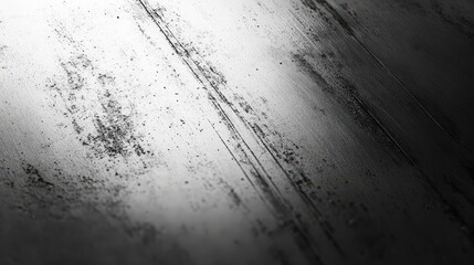 Close-up of a riveting black and white textured surface, glistening with droplets that accentuate its gritty contours. Minute specks of dirt add depth to its rugged charm