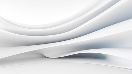 Abstract curved dynamic white background