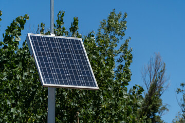 Solar panel providing electricity to remote and rural areas