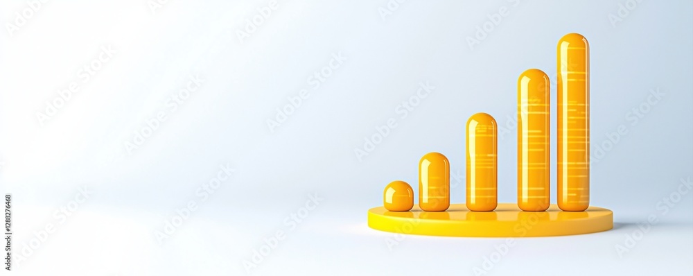 Poster cholesterol levels screening concepts. yellow coins stacked in ascending order on a flat surface.