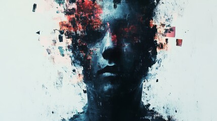 Fragmented Expressions: A Fusion of Digital Mystique and Abstract Forms 