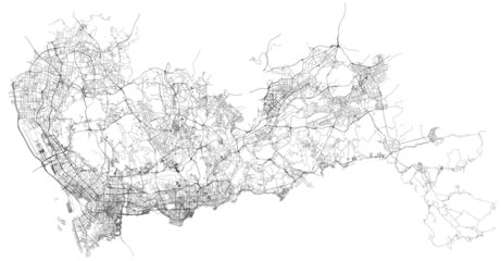 Map of Shenzhen city transportation routes	