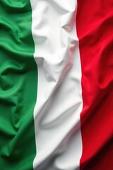 Italian flag, subtle folds, rich color saturation , texture, color