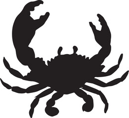 Crab sea life vector illustration print design