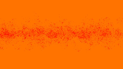 Neon red splash brush on orange background.