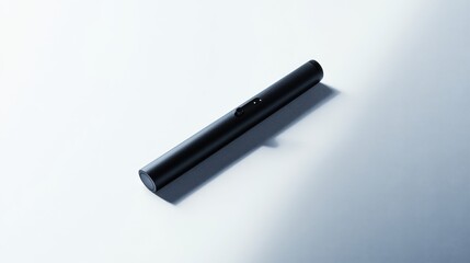 A vaping device on a pristine white background with soft shadows. Featuring a sleek design and subtle vapor