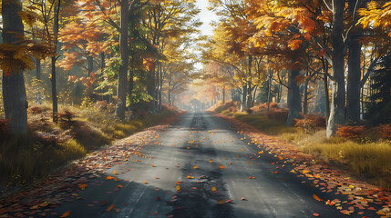 Obraz premium Charming Rural Cabin by a Tranquil Autumn Lake