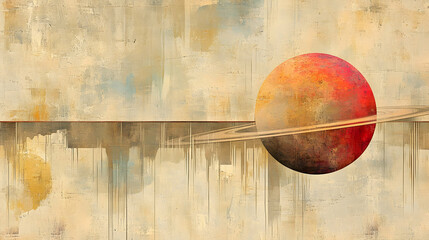 Cosmic Planet, Abstract Art, Horizon