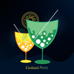 Gin and Tonic cocktail with lime wedge