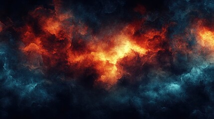Fototapeta premium A dramatic vintage-style light leak gradient background with intense orange and red glow blending into a faded vignette, enhancing a nostalgic film aesthetic