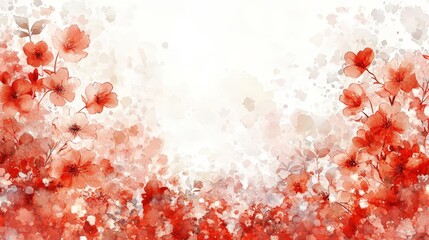 A soft, abstract floral background in red tones, ideal for design or decorative purposes.