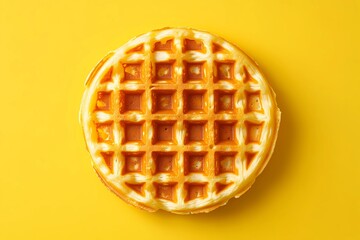 Stacked waffles with artistic shading, suitable for restaurants, cafes, and food product marketing, presented in an elegant book illustration format
