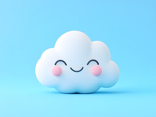 3d fluffy cloud cartoon style pattern, clouds 3D rendering