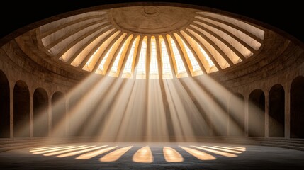 Obraz premium Exploring the pantheon sunlit interior marvels in rome cultural heritage travel photography historical wonders