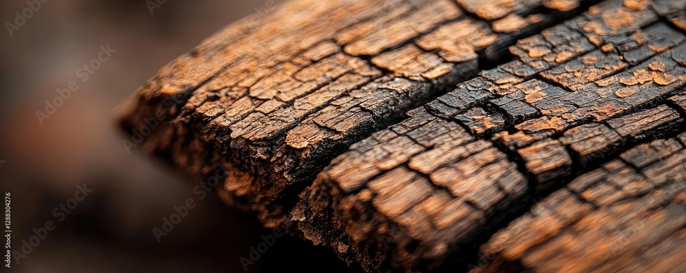 Poster weathering process idea. close-up of a textured wooden surface showcasing natural patterns and earth