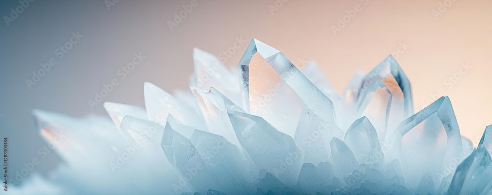 Poster weathering process concept. a mesmerizing close-up of crystal formations showcasing their intricate 