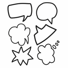 illustrated speech bubble collection 