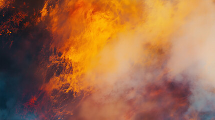 Surreal Fiery Cloudscape in Warm Tones