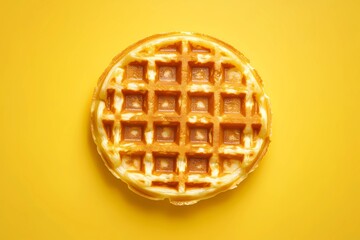 Hand-drawn waffle illustration with rich textures, ideal for restaurant menus, food packaging, and recipe books, presented in a vintage culinary sketch style