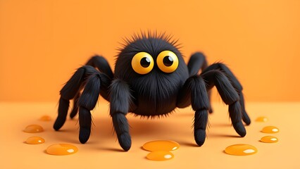 Furry cartoon spider