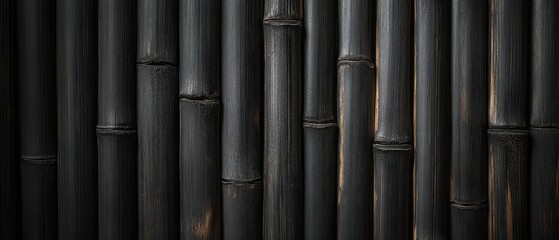 Fototapeta premium Minimalist black bamboo texture, natural and organic luxury design