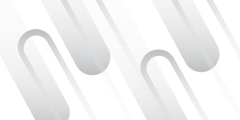 Abstract white geometric background. Dynamic shapes composition. gradient vanishing circles.