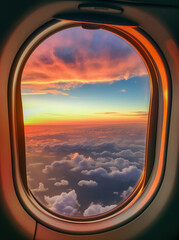 Fototapeta premium view from airplane window