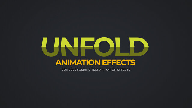 Unfold Text Animation Effects