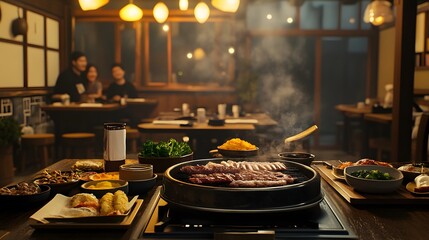Delicious Indoor Korean BBQ Gathering