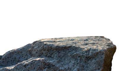 Stone Rock Podium isolated, Stone stand Display product on background,Stones Sea formation located part of the mountain, Cliff Rock boulder with natural rough texture surface
