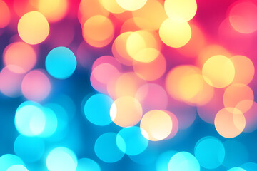 Christmas and New Year abstract winter holidays concept, abstract round bokeh decorative background