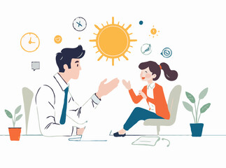 Harmony between Work and Life: Stress Management Vector