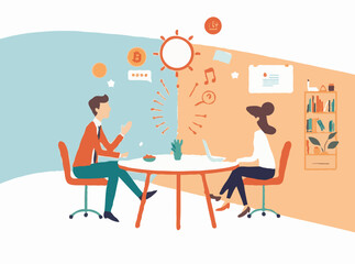 Harmony between Work and Life: Stress Management Vector