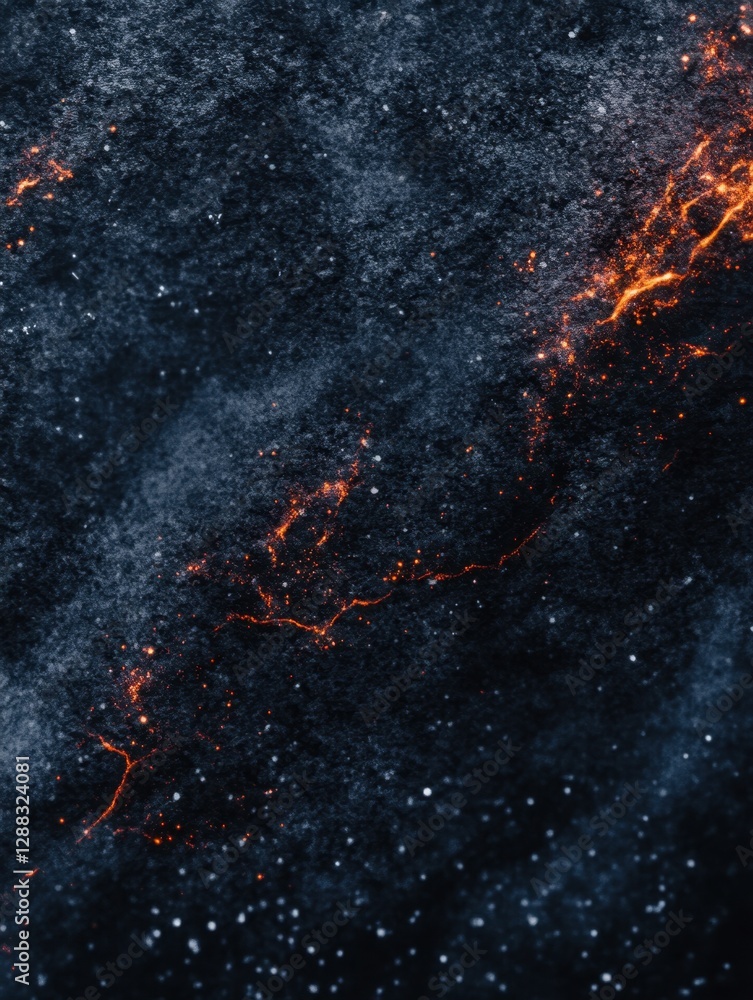 Poster abstract dark backdrop with veins of radiant light, creating a unique textured pattern