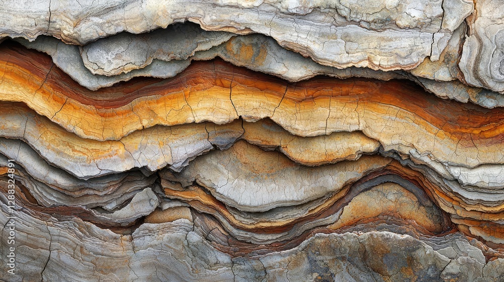 Poster weathering process concept. beautiful geology showcasing layered stone patterns with earthy colors a