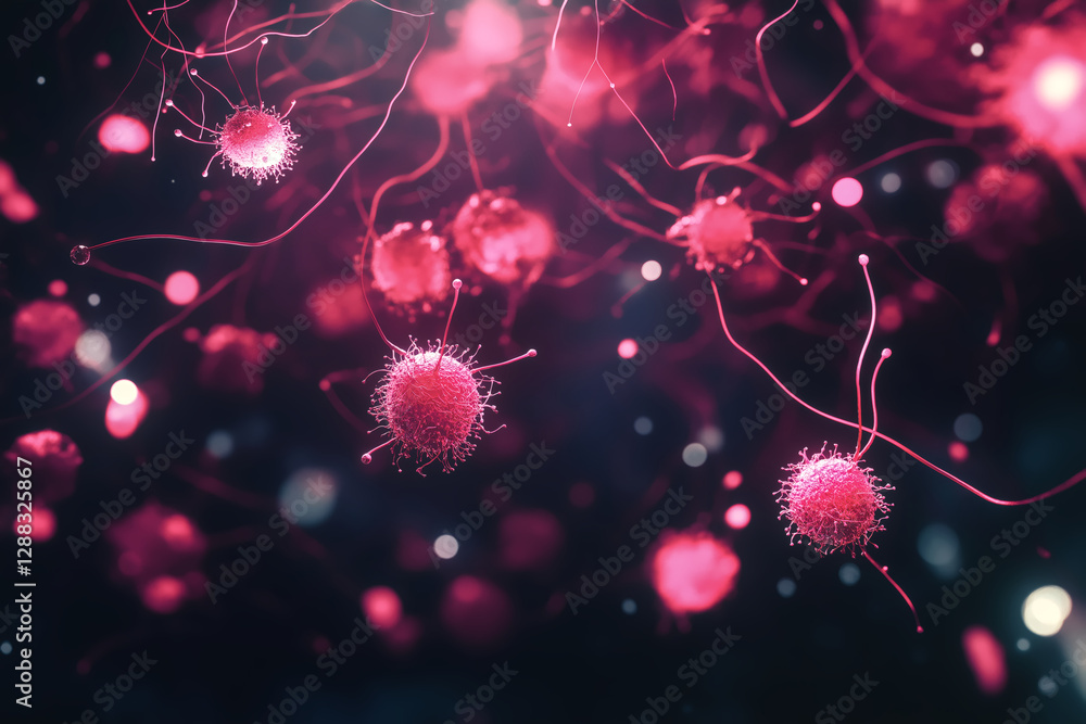 Poster microscopic entities: a captivating display of microscopic entities, with their intricate structures