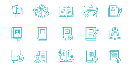 Fototapeta premium catalogue icon in different style vector illustration. two colored and black catalogue vector icons designed in filled, outline, line and stroke style can be used for web, mobile, ui
